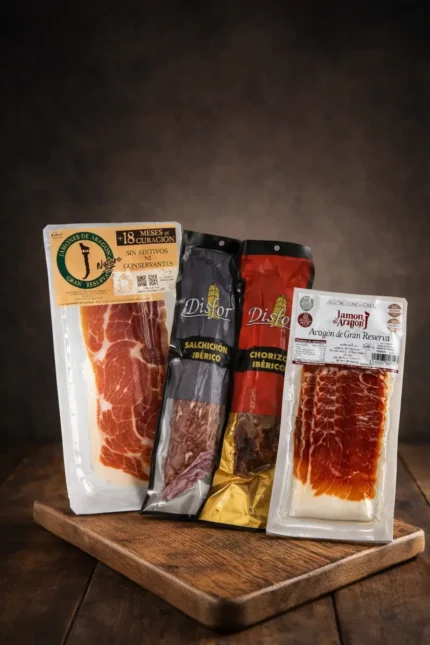 Pack - 5 Bandejas DOP + 5 bandejas Nature + medio chorizo + medio salchichón